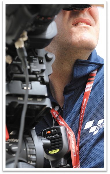 MotoGP audience and staff members utilising Kenwood products