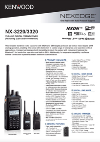 NX-3000 Series Portable Radio Brochure