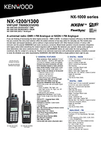 NX-1000 Series brochure 2021