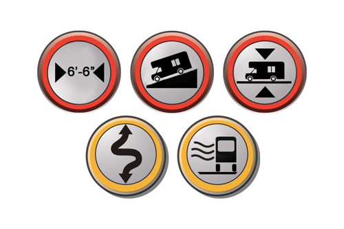 Motorhome & Camper Van navigation dimensions icon