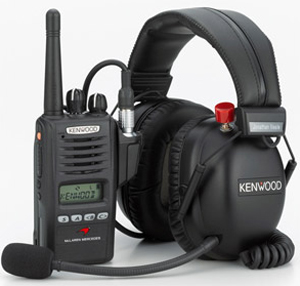 Headset walkie talkie radios